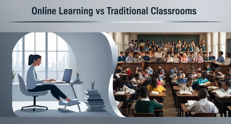 Online Learning Vs Traditional Classrooms